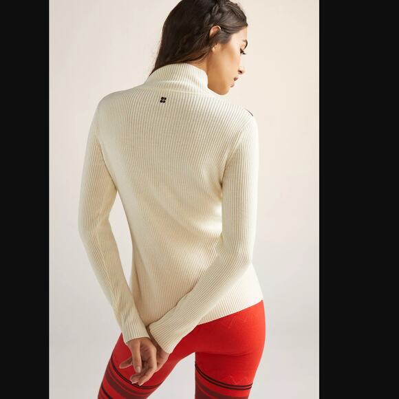 NWT Sweaty Betty Merino Quarter-Zip Pullover - Large - Picture 4 of 6